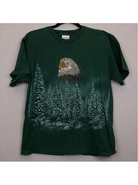 Vintage Turner green embroidered eagle single stitch short sleeve t-shirt-L